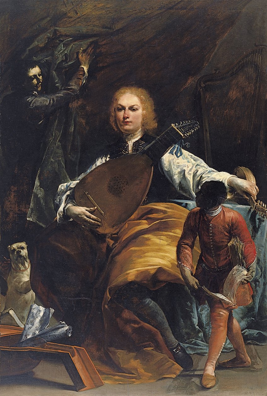 Portret van Graaf Fulvio Grati door Giuseppe Maria Crespi