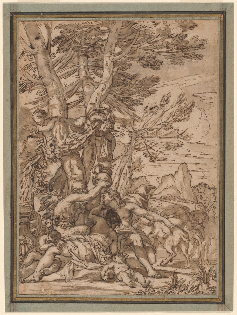 Een bacchanaal door Giuseppe Nicola Nasini