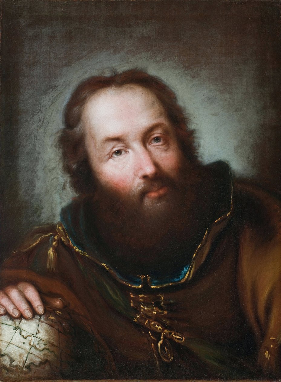 Portret van Christoffel Columbus door Giuseppe Nogari