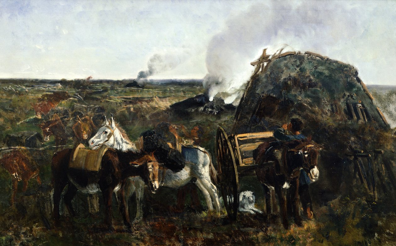 De mijnwerkers, door Giuseppe Palizzi door Giuseppe Palizzi