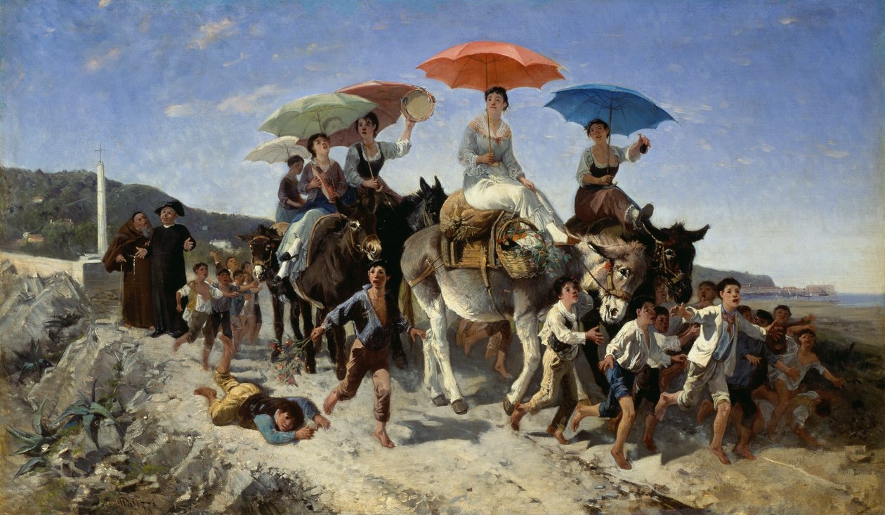 Bruiloftsstoet door Giuseppe Palizzi