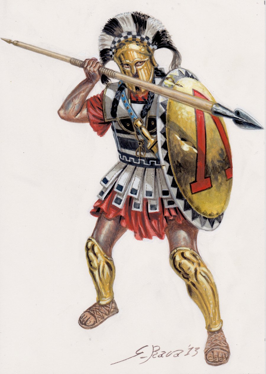 Spartaanse hopliet door Giuseppe Rava
