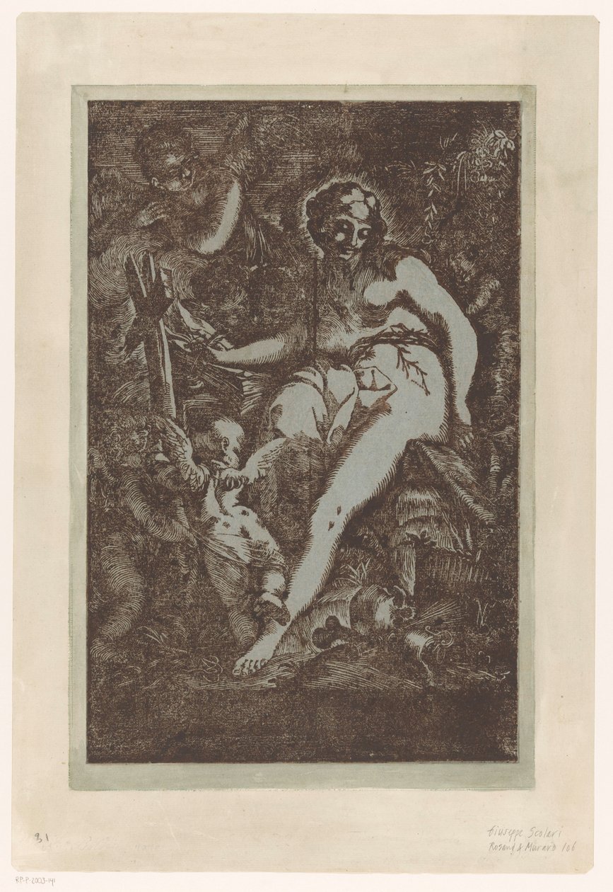 Maria Magdalena in de wildernis door Giuseppe Scolari (circle of)