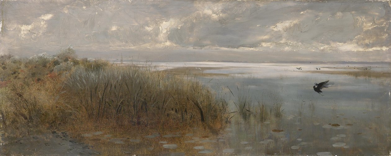 Zeegezicht in de omgeving van Napels door Giuseppe de Nittis