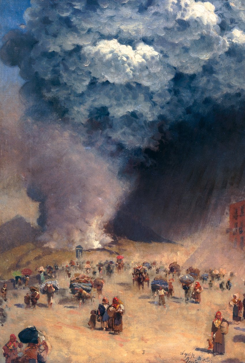 Regen van as door Giuseppe or Joseph de Nittis
