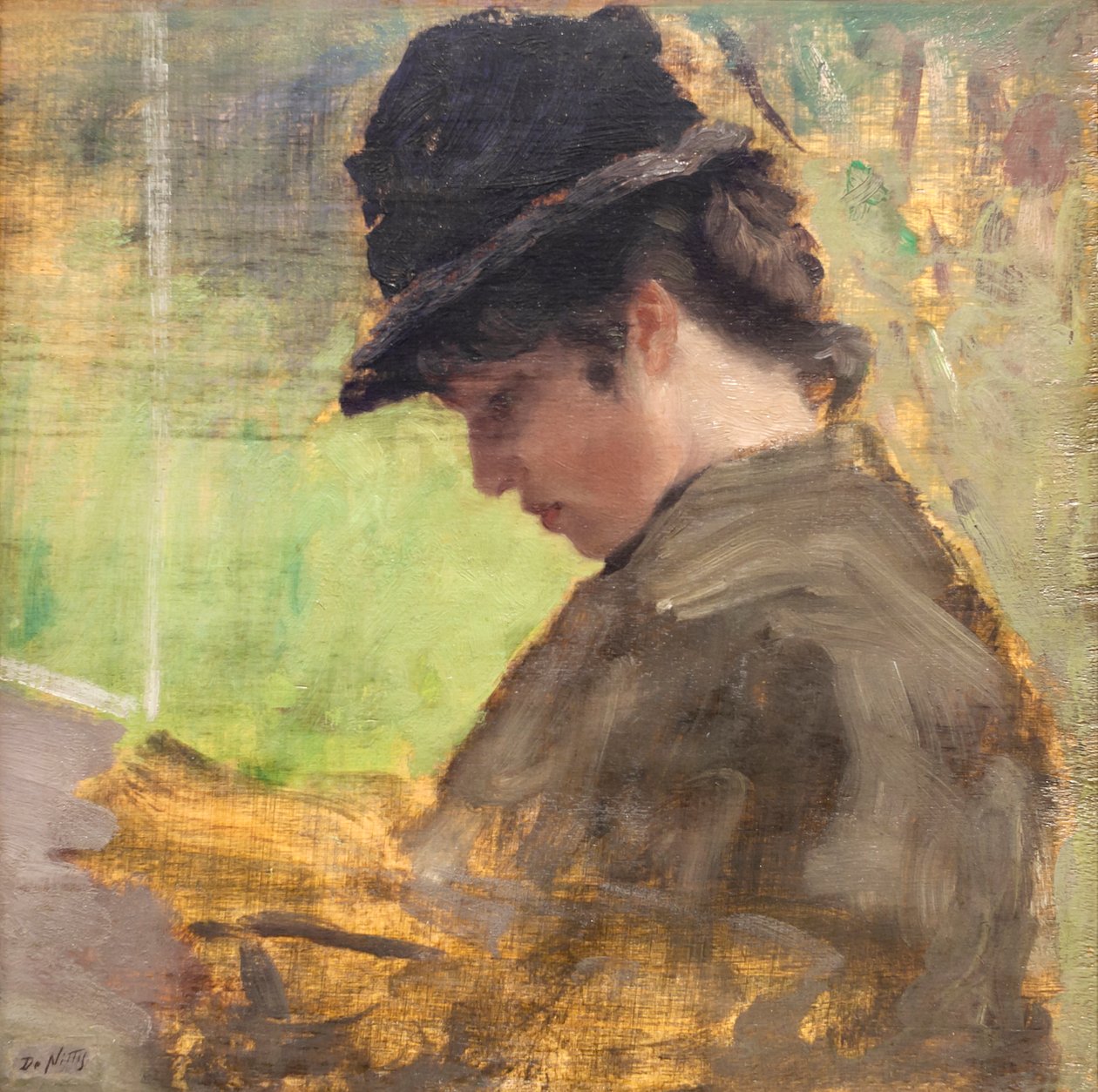 Het Engelse meisje door Giuseppe or Joseph de Nittis