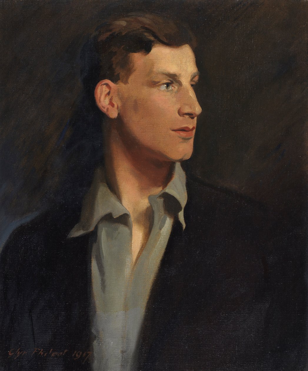 Portret van Siegfried Sassoon (1886-1967) 1917 door Glyn Warren Philpot