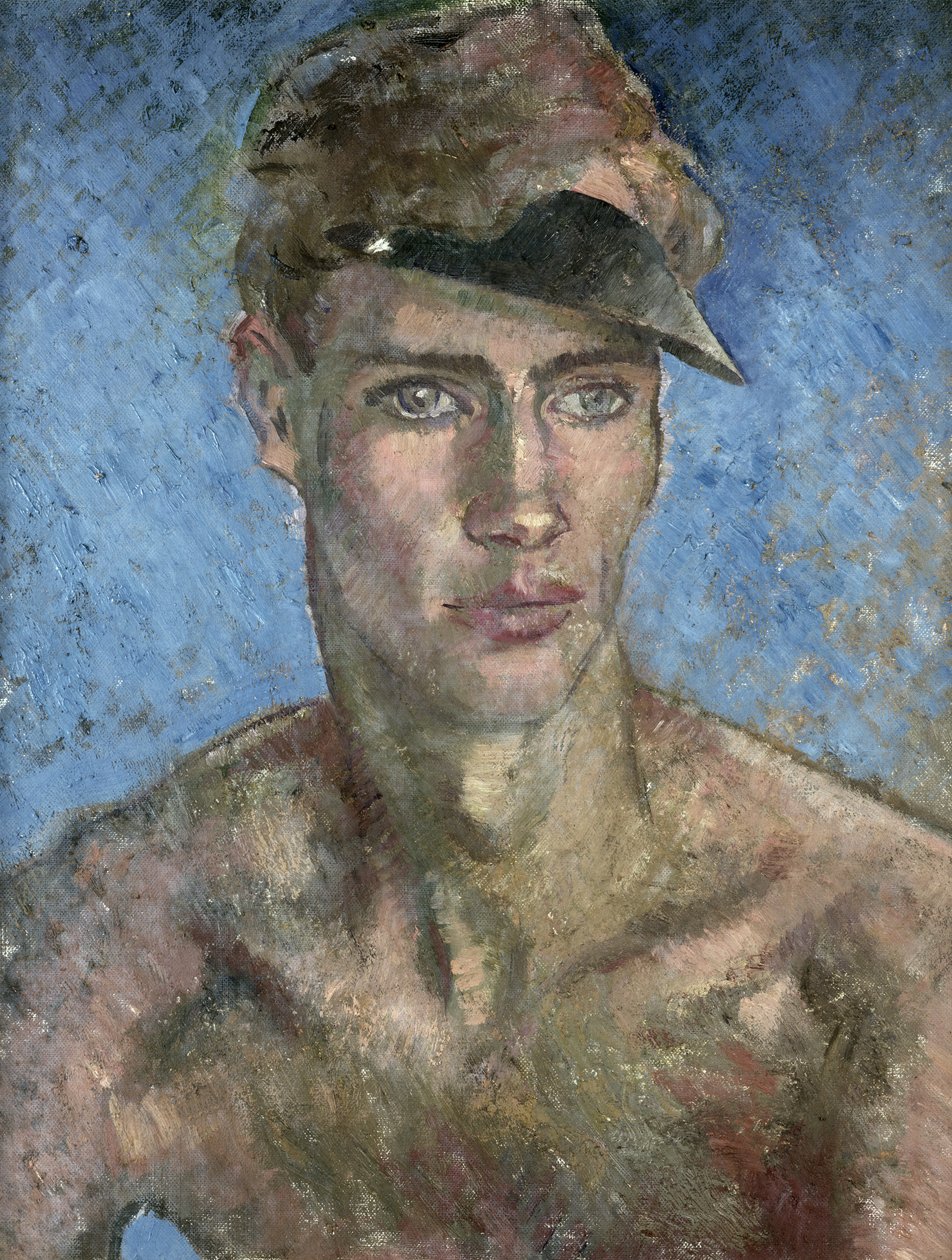 Jonge Man met Zonnevizier door Glyn Warren Philpot