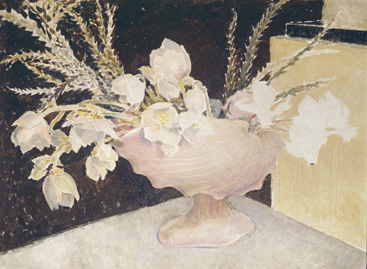 Cyclamen en Kerstroos, 1934 door Glyn Warren Philpot