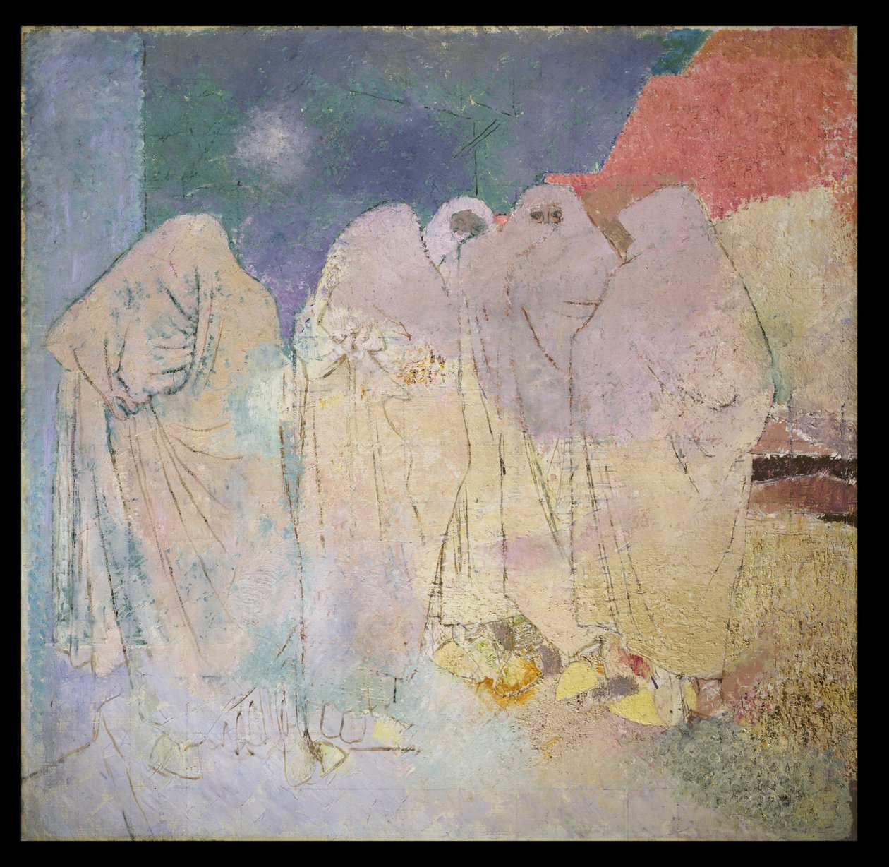Groep vrouwen, Marrakesh door Glyn Warren Philpot