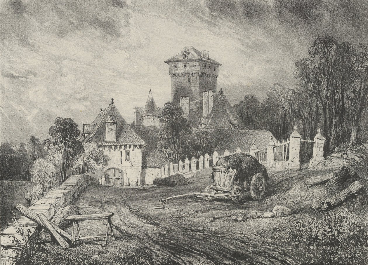 Château de Pesteil à Polminhac, 1832 door Godefroy Engelmann