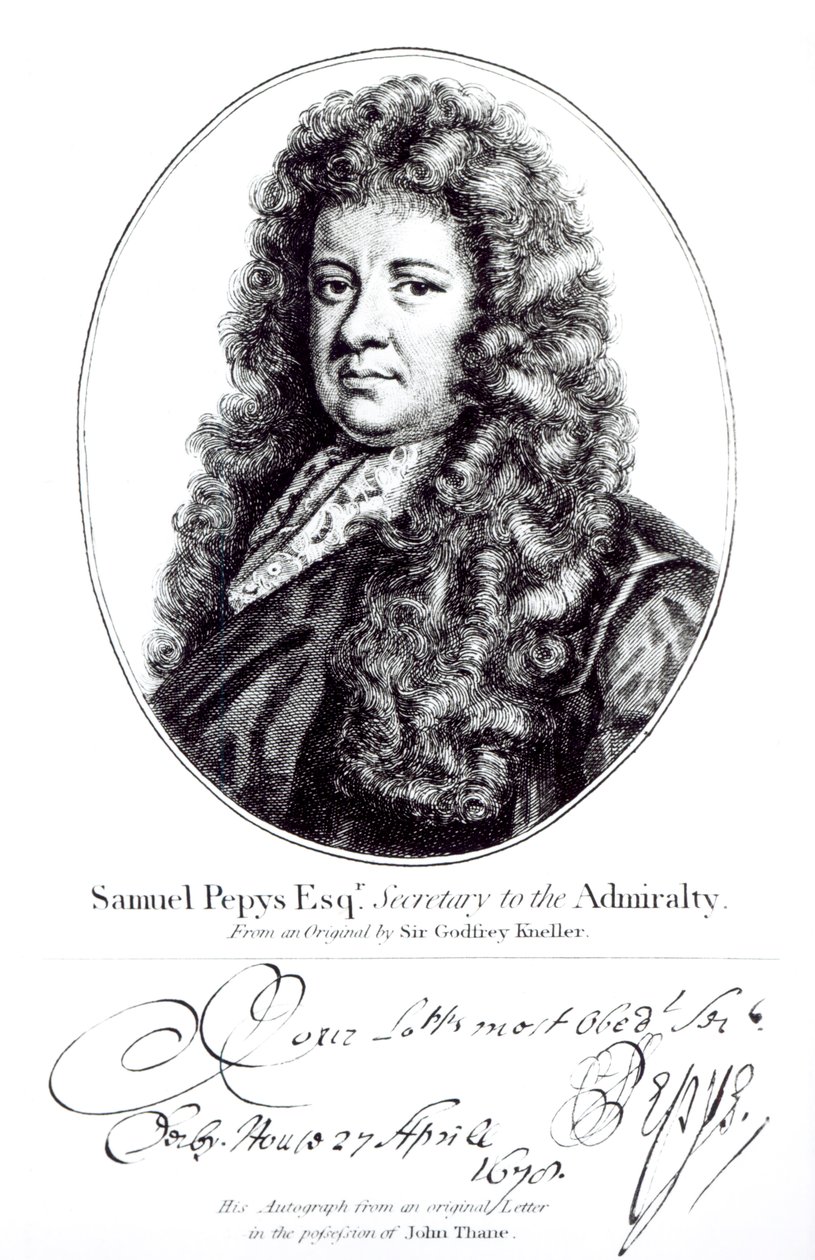 Samuel Pepys (1633-1703) door Godfrey Kneller