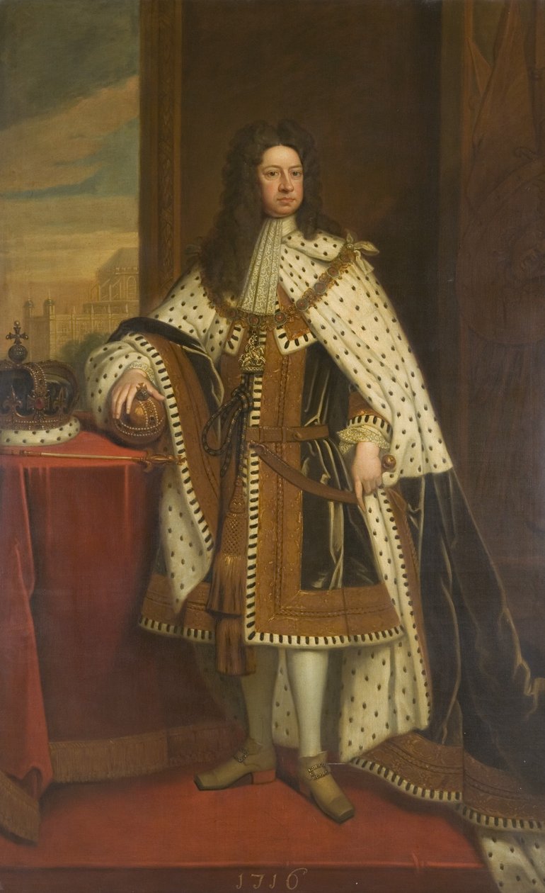 George I door Godfrey (studio of) Kneller