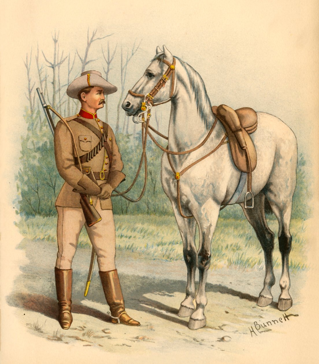 Victoriaanse Bereden Schutters door Godfrey Douglas Giles