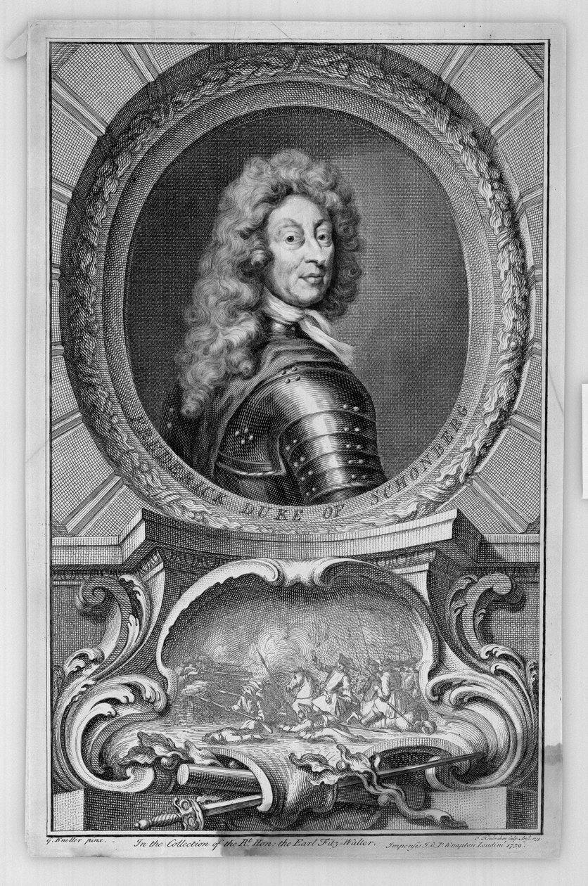 Frederik Hertog van Schomberg door Godfrey Kneller