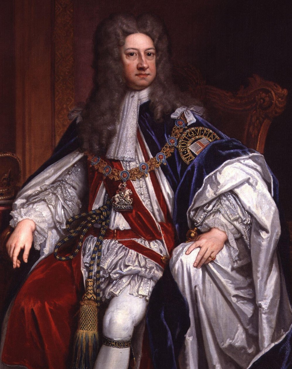 Koning George I door Godfrey Kneller