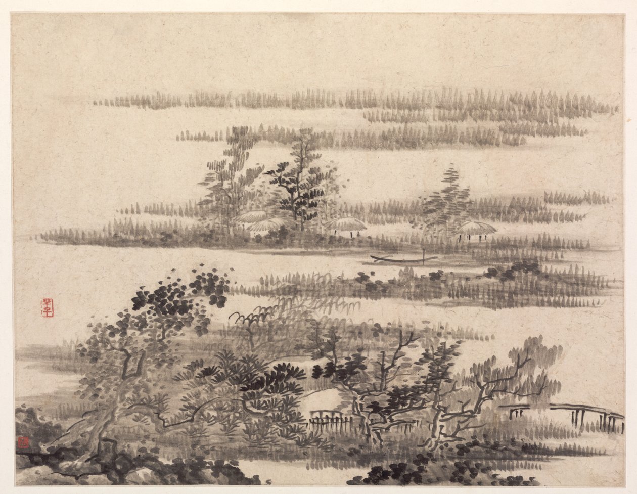 Zomer in het Waterland door Gong Xian