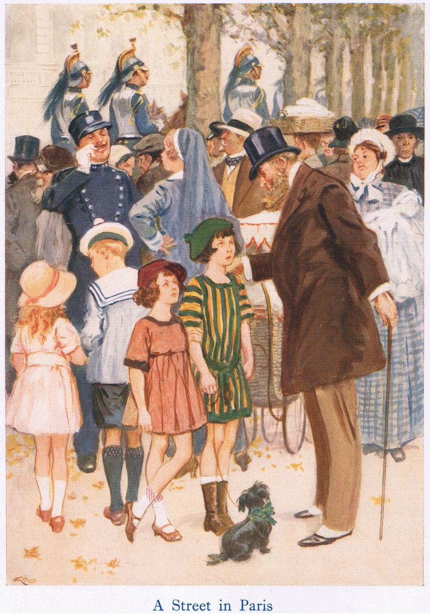 Een straat in Parijs door Gordon Frederick Browne