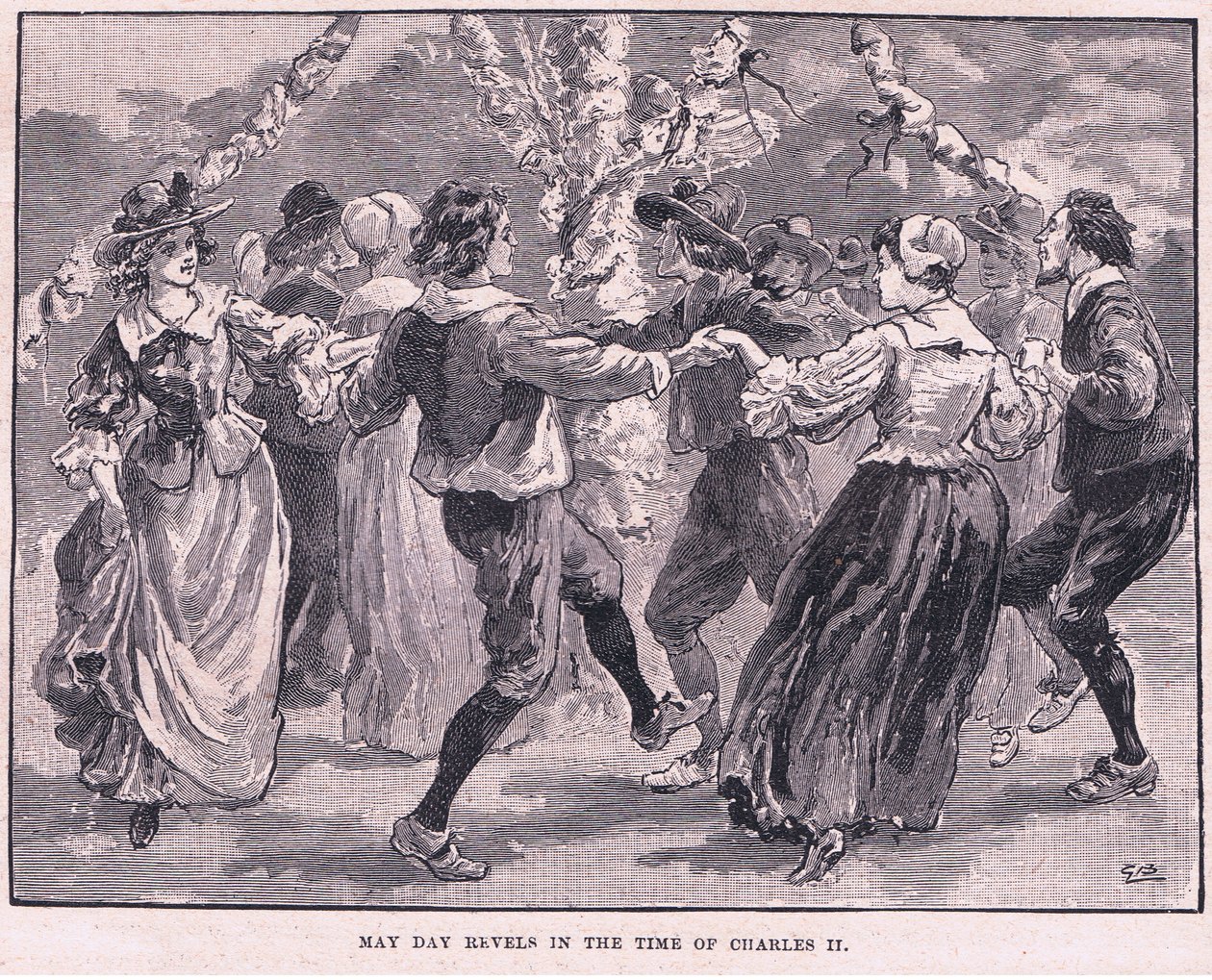 Meidagrevels in de tijd van Karel II door Gordon Frederick Browne
