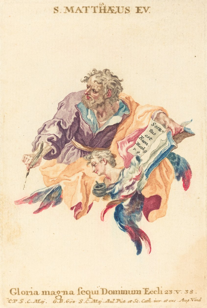 Sint Mattheüs de Evangelist door Gottfried Bernhard Götz