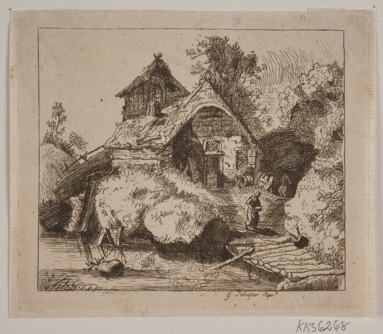 Oud boerenerf door Gottfried Schaper