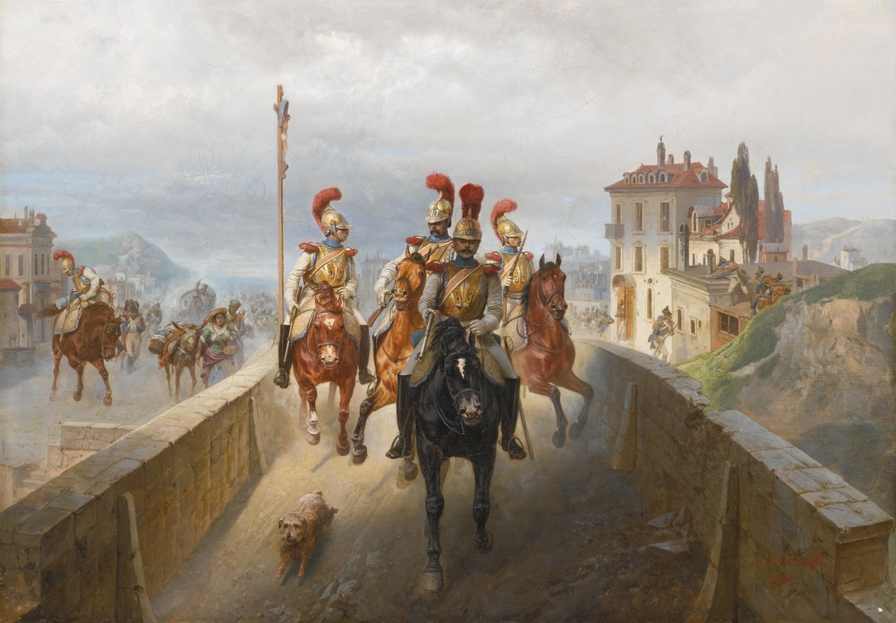 Napoleontische troepen door Gottfried Willewalde