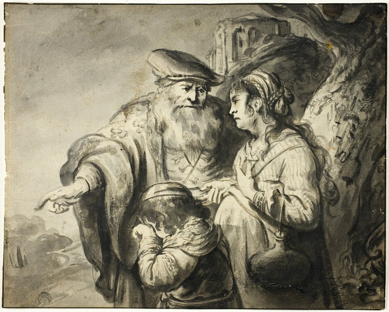 De Verdrijving van Hagar door Govaert Flinck