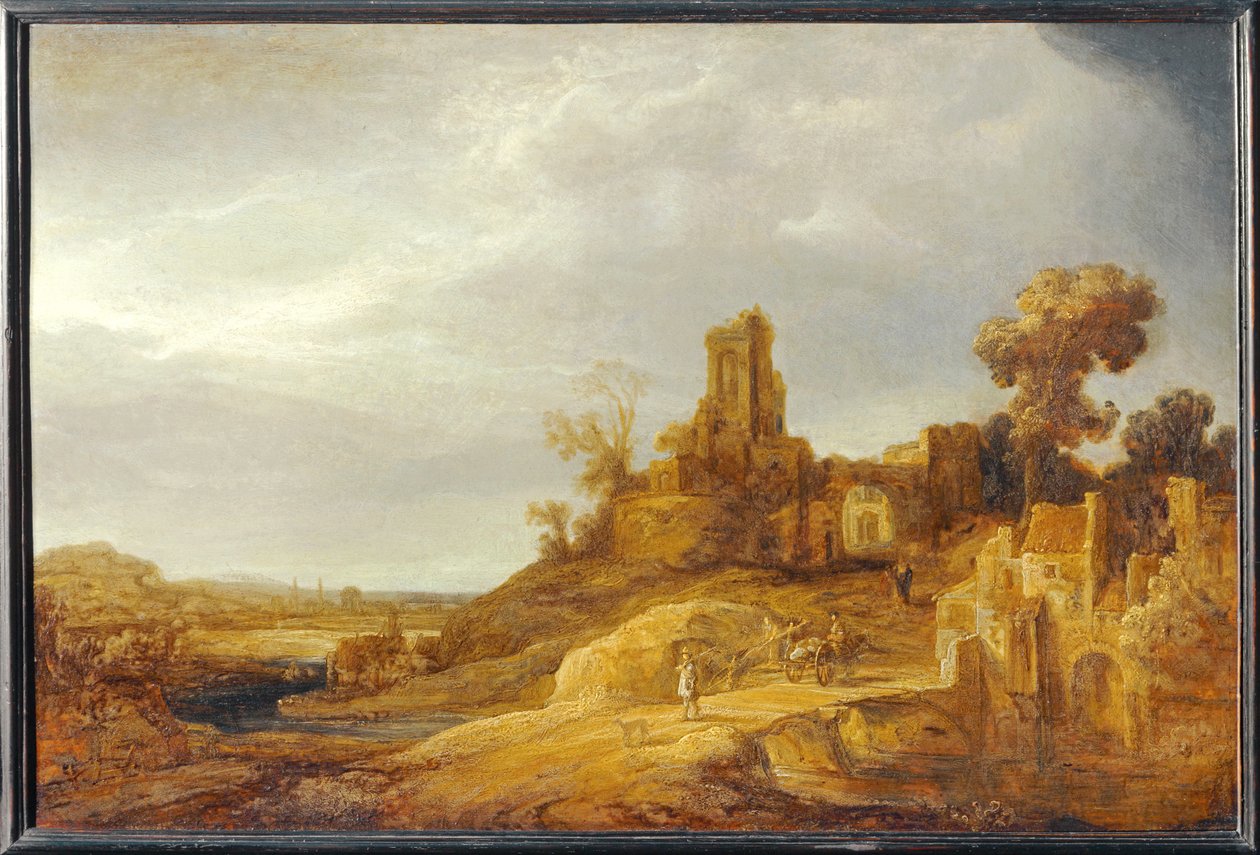 Landschap bij de brug ... door Govaert Flinck
