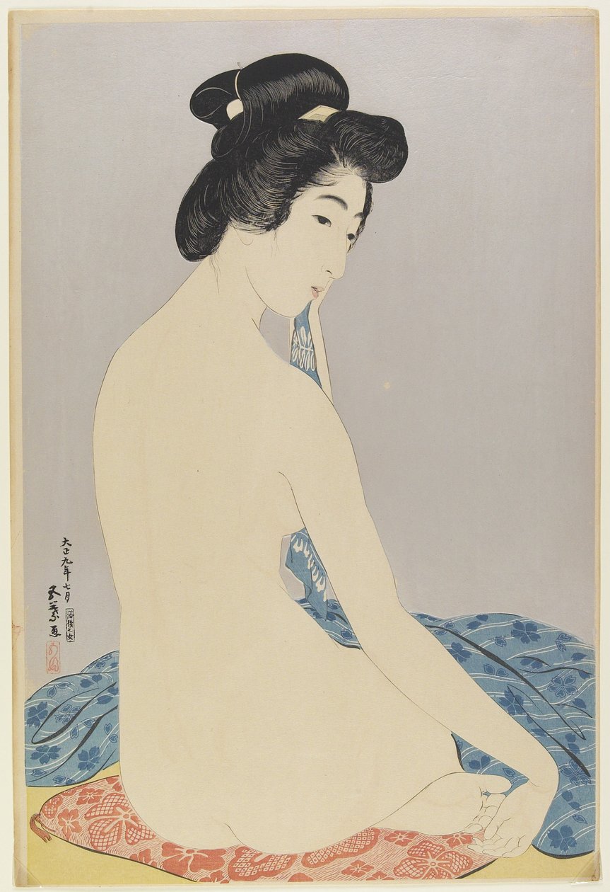 Vrouw na het bad, juli 1920 door Goyo Hashiguchi