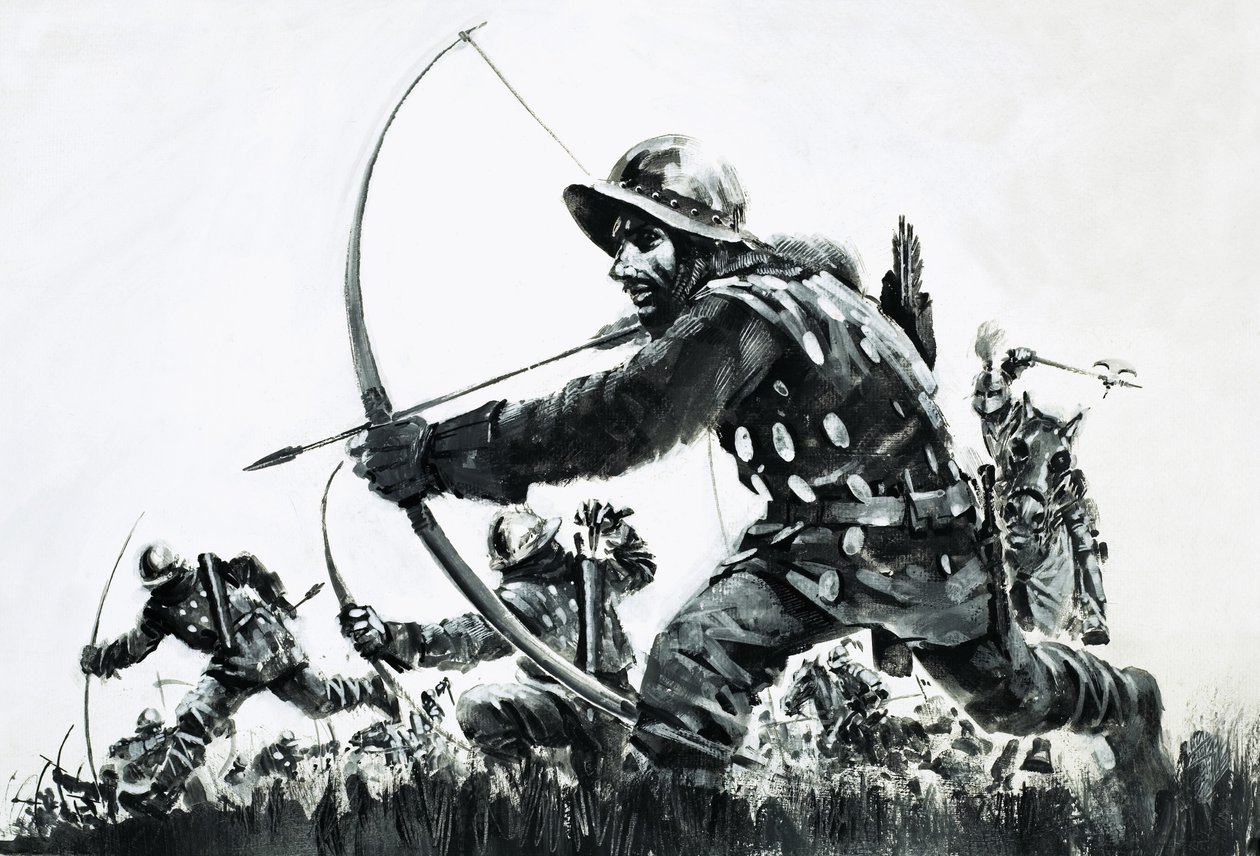 Boogschutters bij de Slag om Bannockburn door Graham Coton