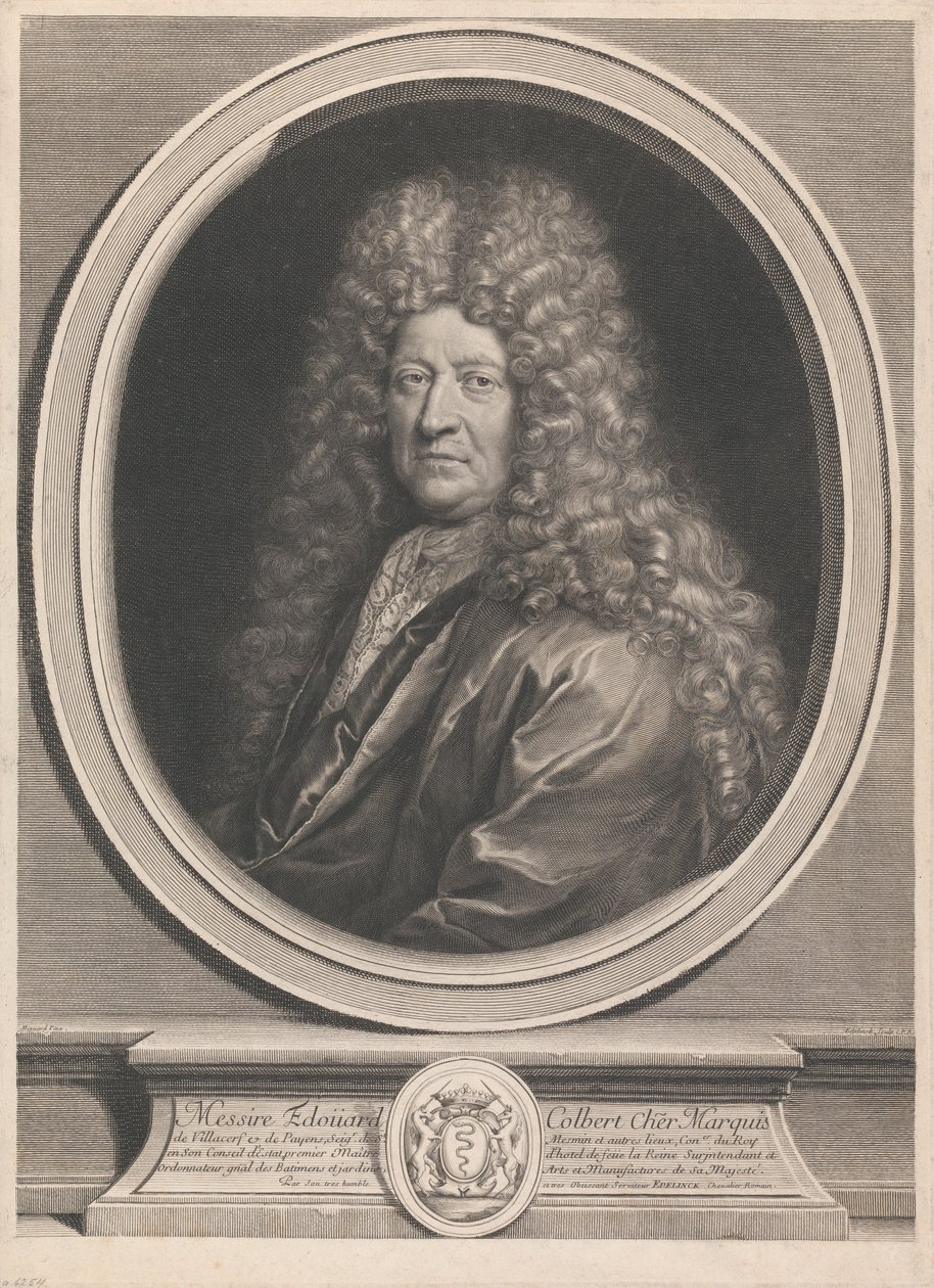 Édouard Colbert, Marquis de Villacerf door Gérard Edelinck