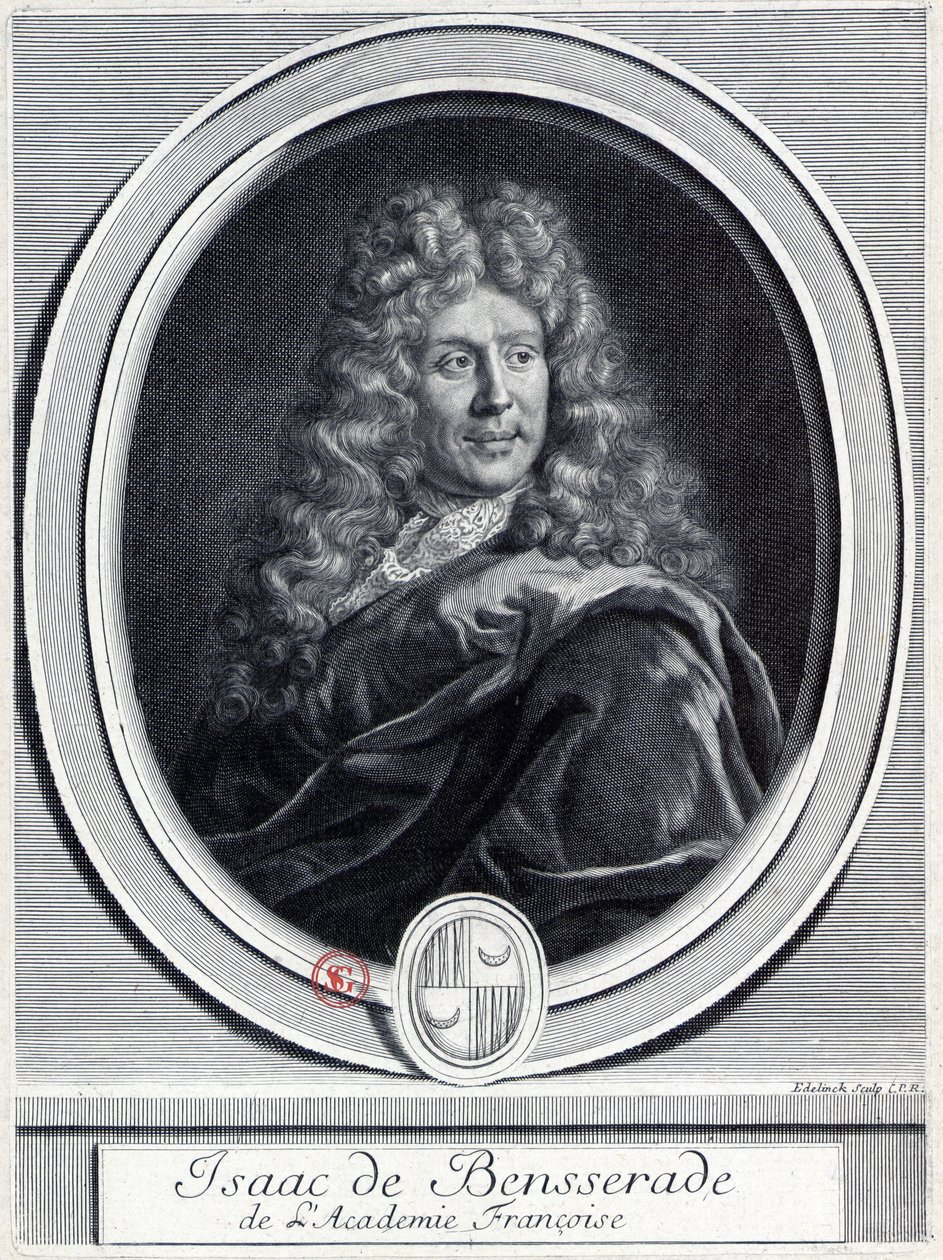 Isaac de Bensserade van de Académie Françoise door Gérard Edelinck