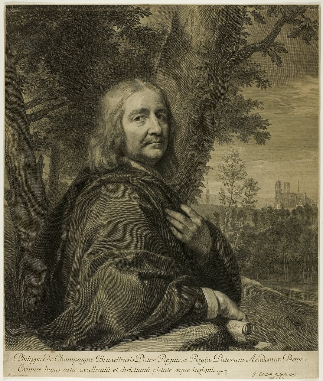Philippe de Champaigne door Gérard Edelinck