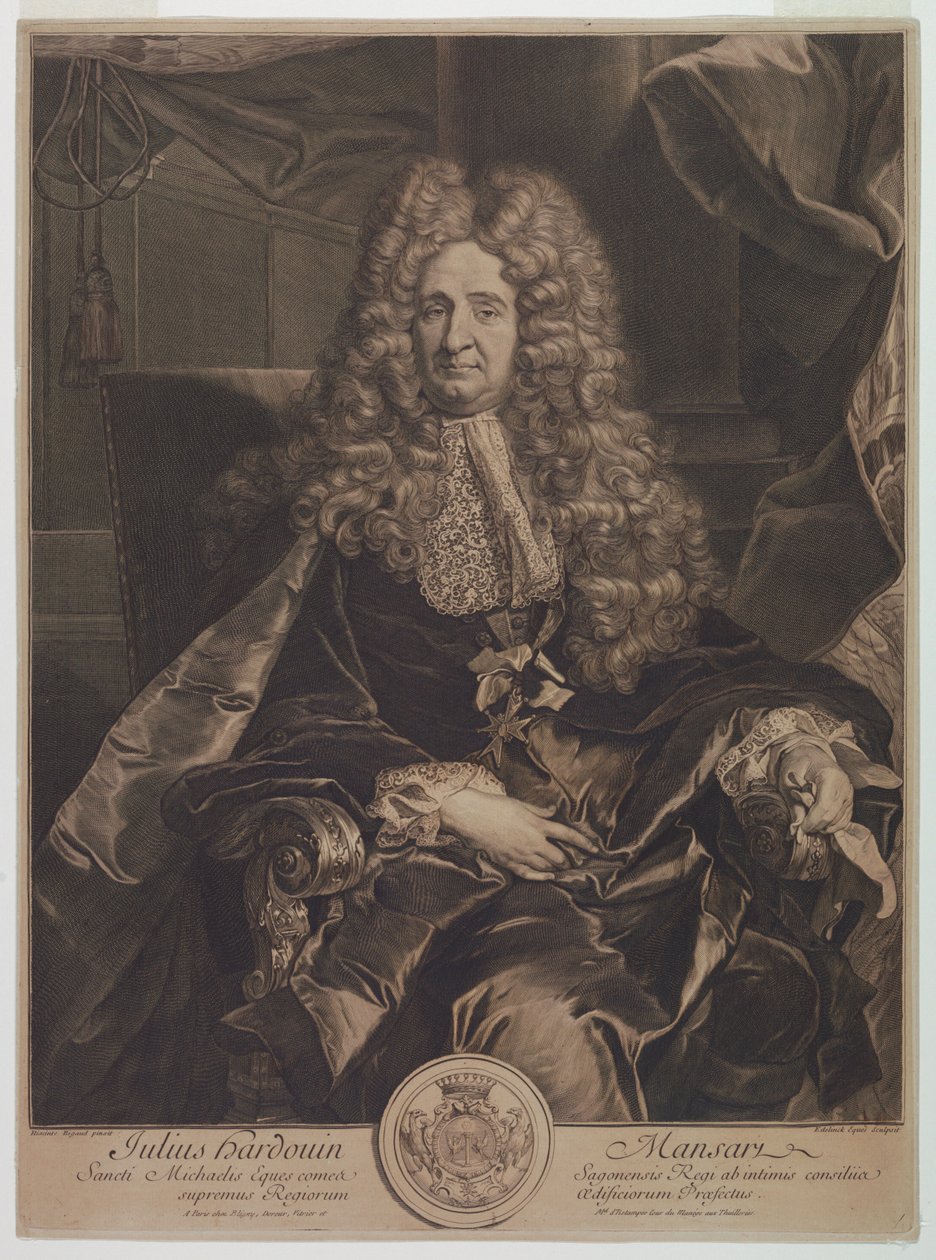 Portret van Jules-Hardouin Mansart (1646-1708) door Gérard Edelinck