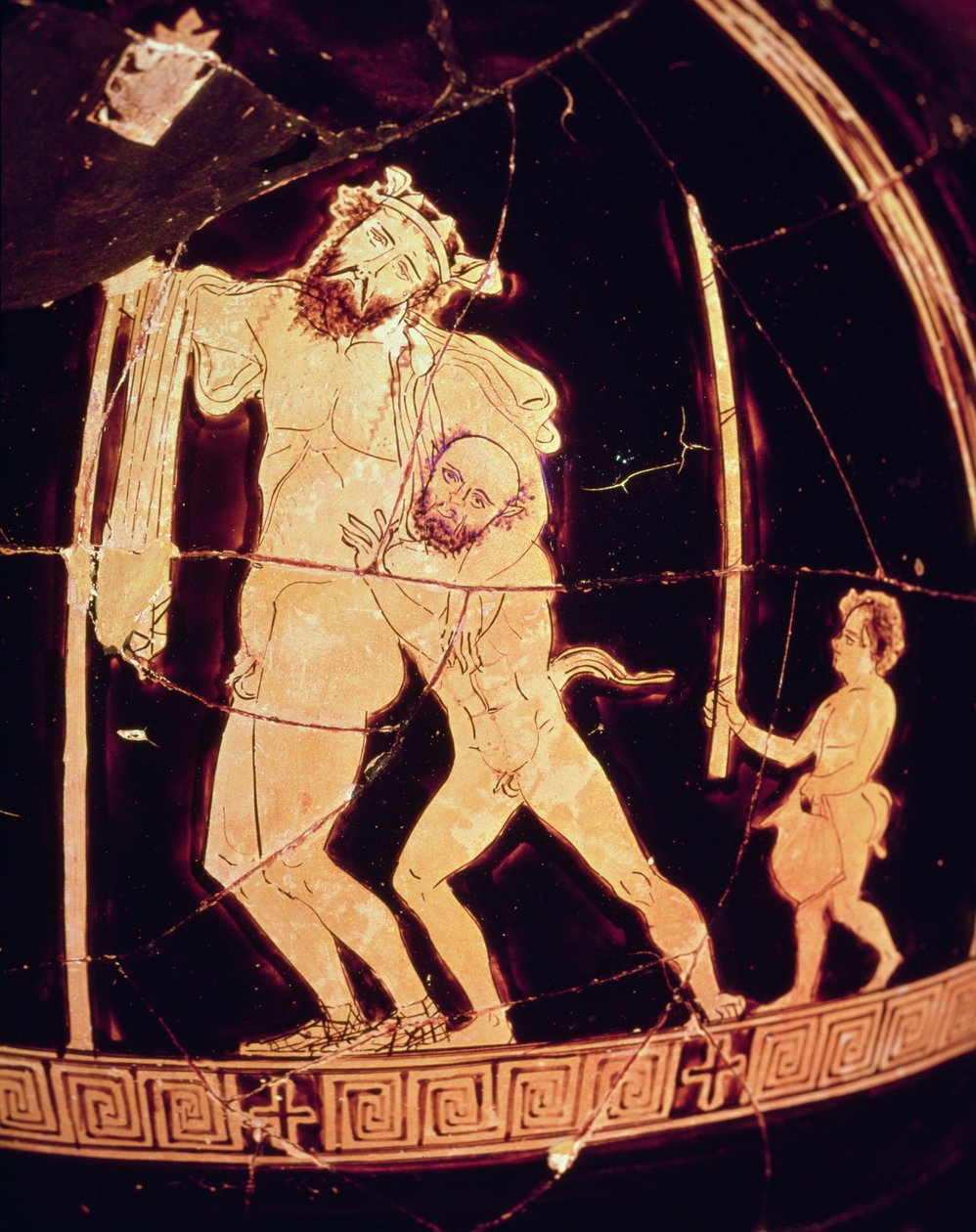 Attische roodfigurige vaas met een Dionysische scène door Greek