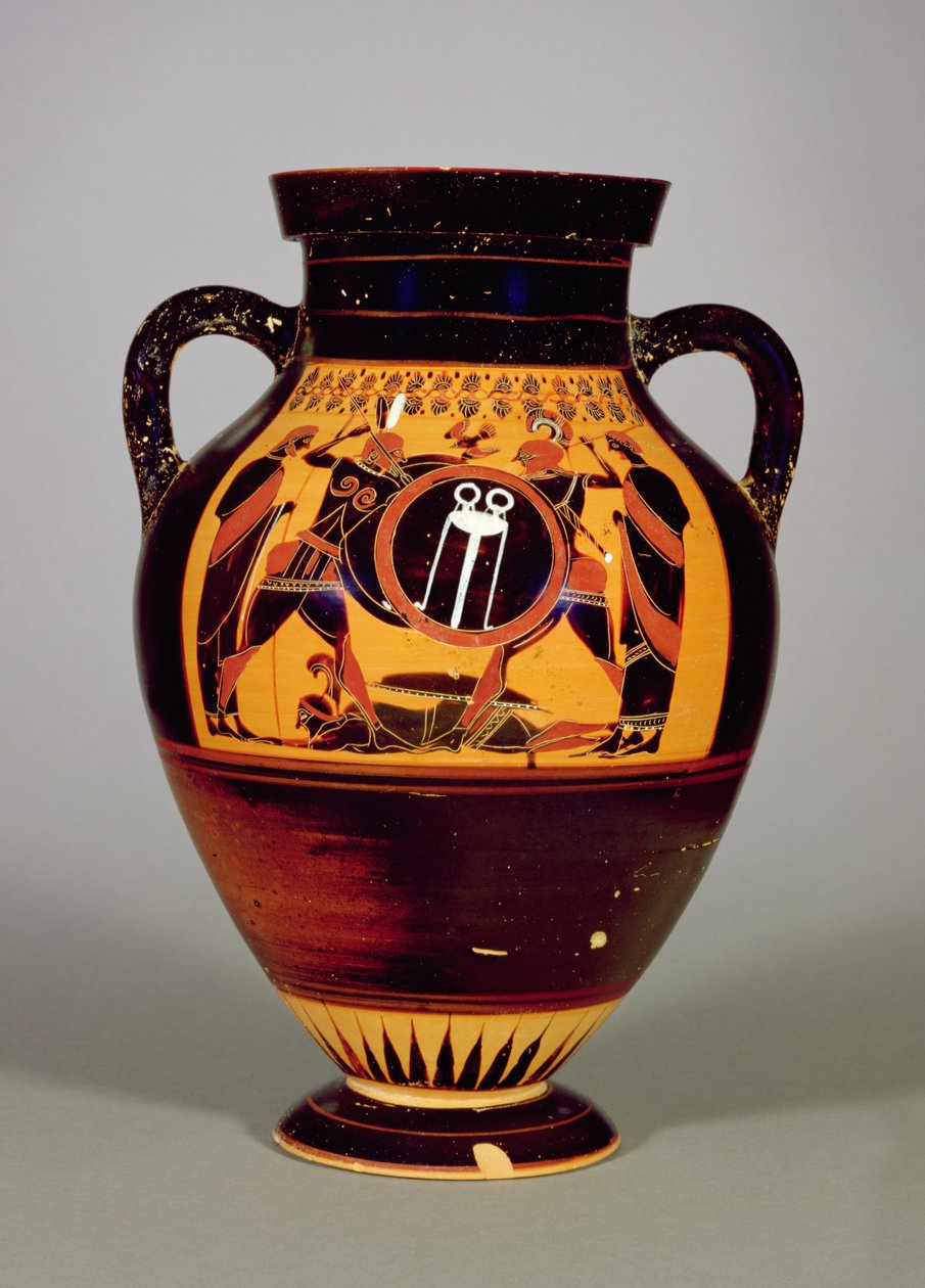 Buikamphora die Priamus en Achilles uitbeeldt, ca. 550 v.Chr. door Greek
