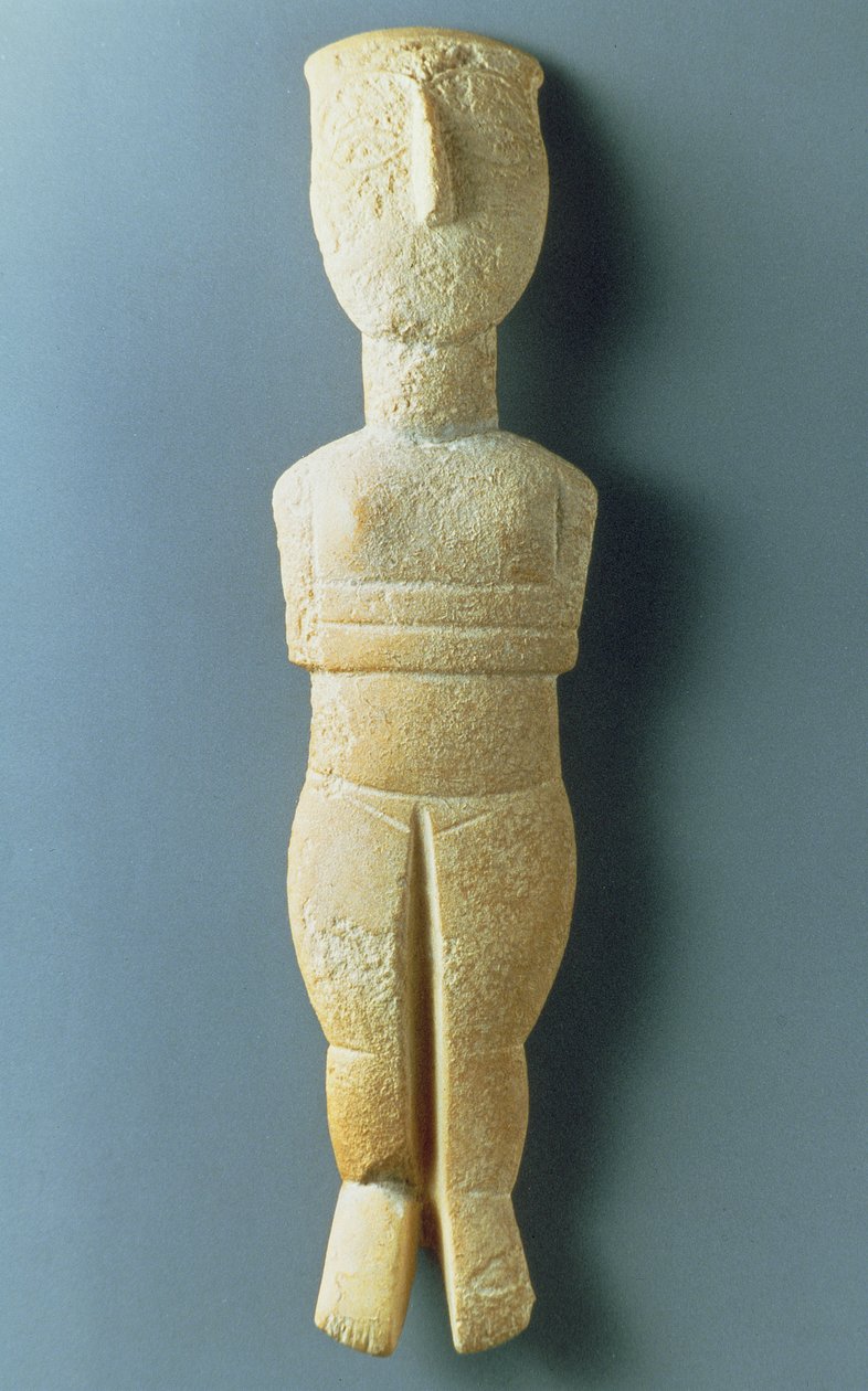 Vrouwelijke figuur, vroege Cycladische periode, ca. 2800-2300 v.Chr. door Greek