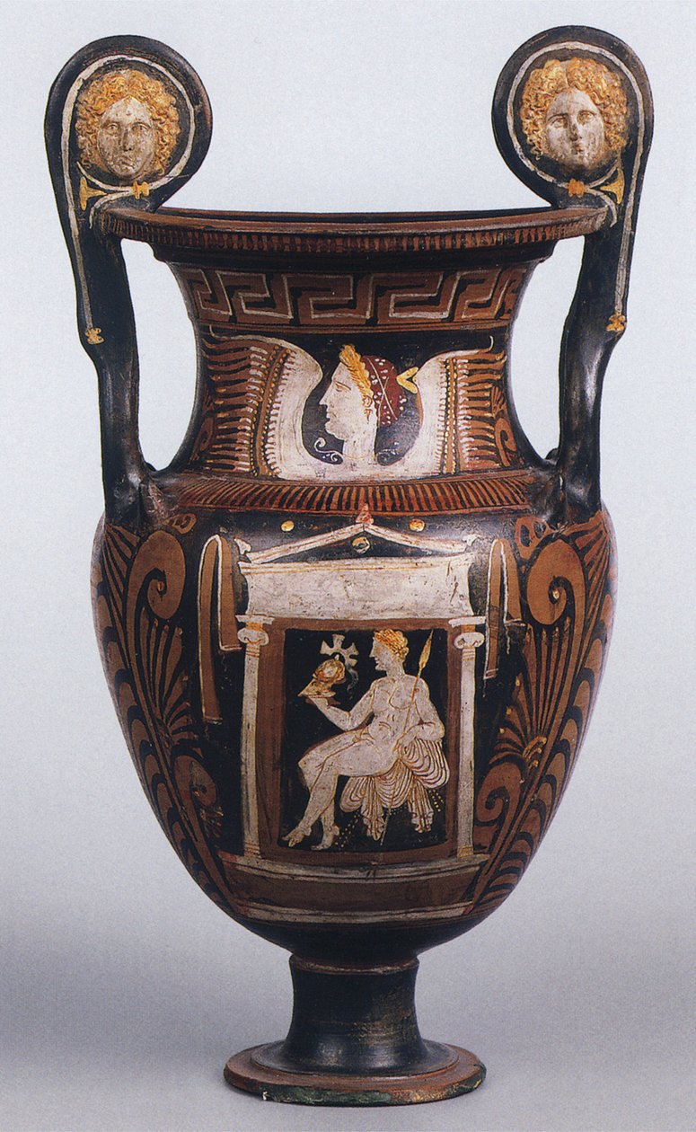 Rood-figuur klokkrater, Apulisch, 325-300 v.Chr. door Greek