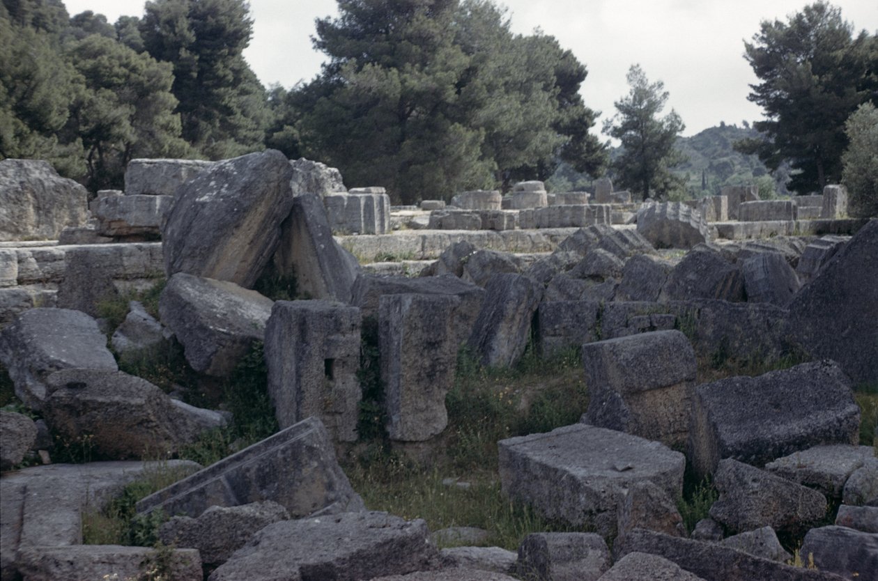 Overblijfselen van de tempel van Zeus door Greek
