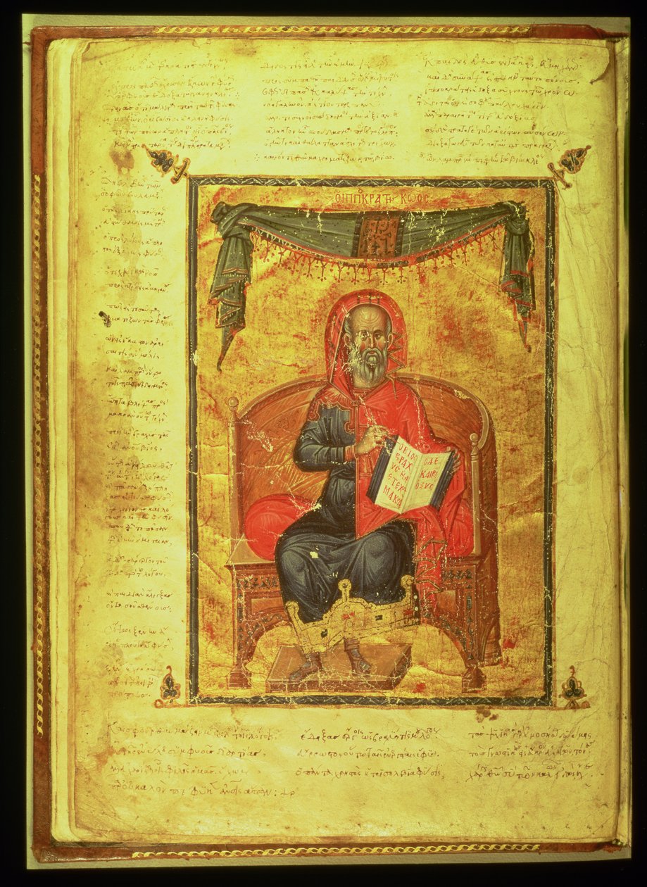 Ms Grec 2144 fol.10v Hippocrates (c.460-377 v.Chr.) door Greek