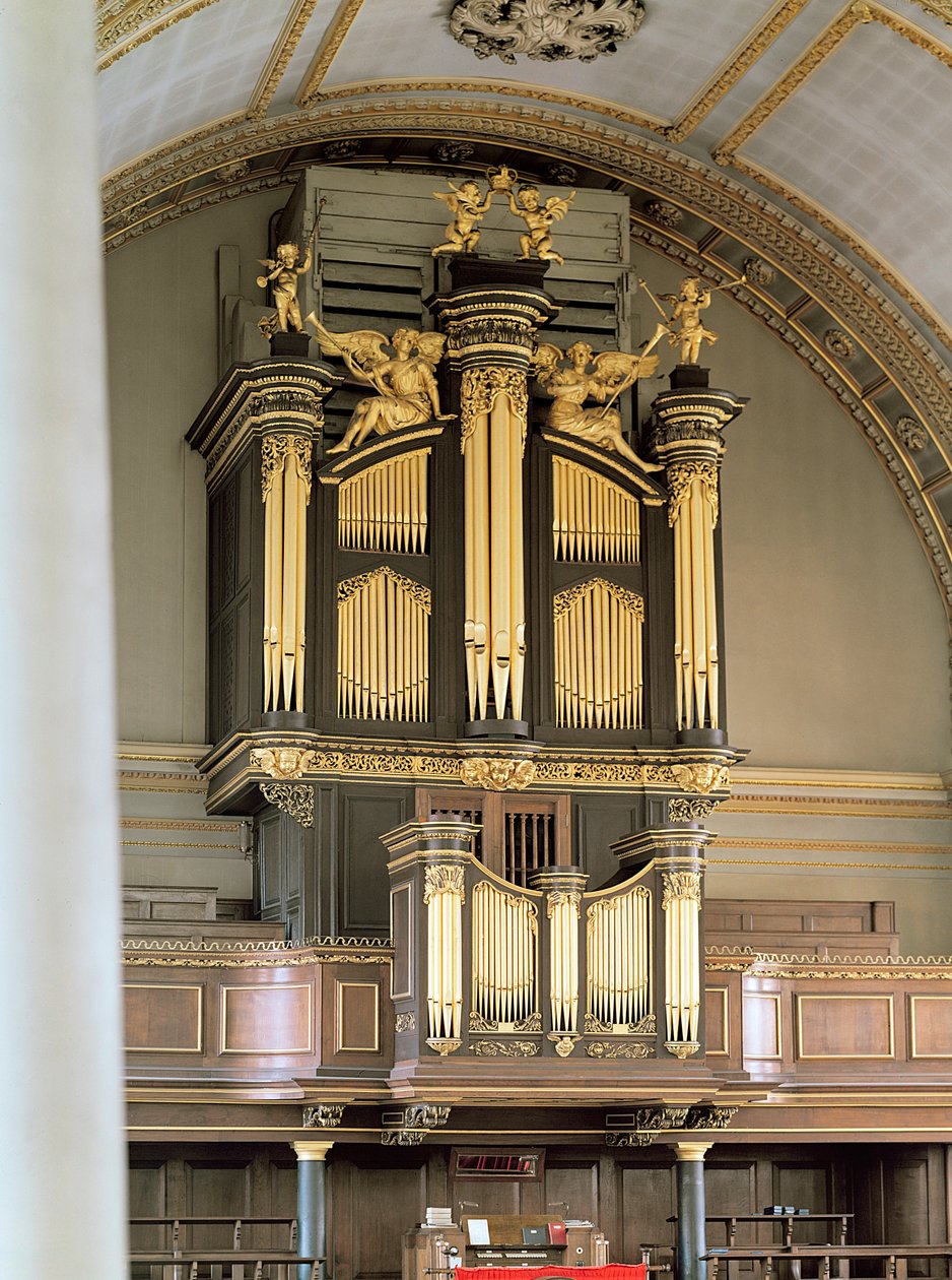 Houten orgelkast, c.1685-6 door Grinling Gibbons