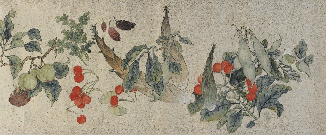 Groenten en Fruit, Qing-dynastie, 1828 door Gu Luo