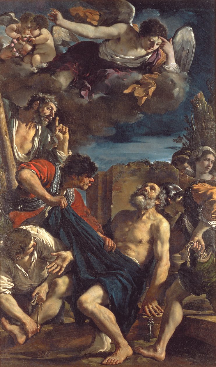 Het martelaarschap van St. Peter door Giovanni Francesco Barbieri