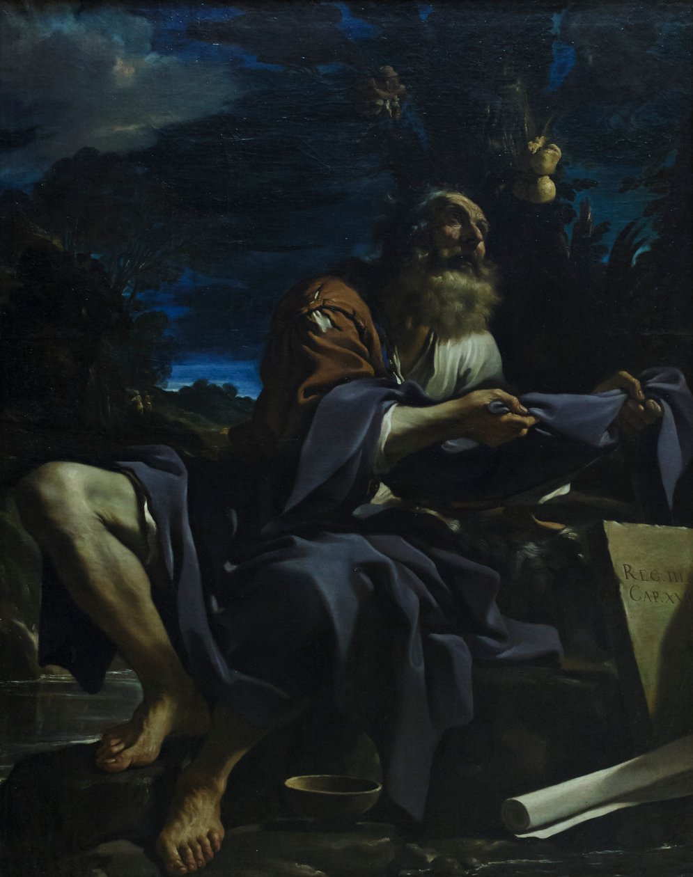 Elia gevoed door raven door Guercino (1591 1666)