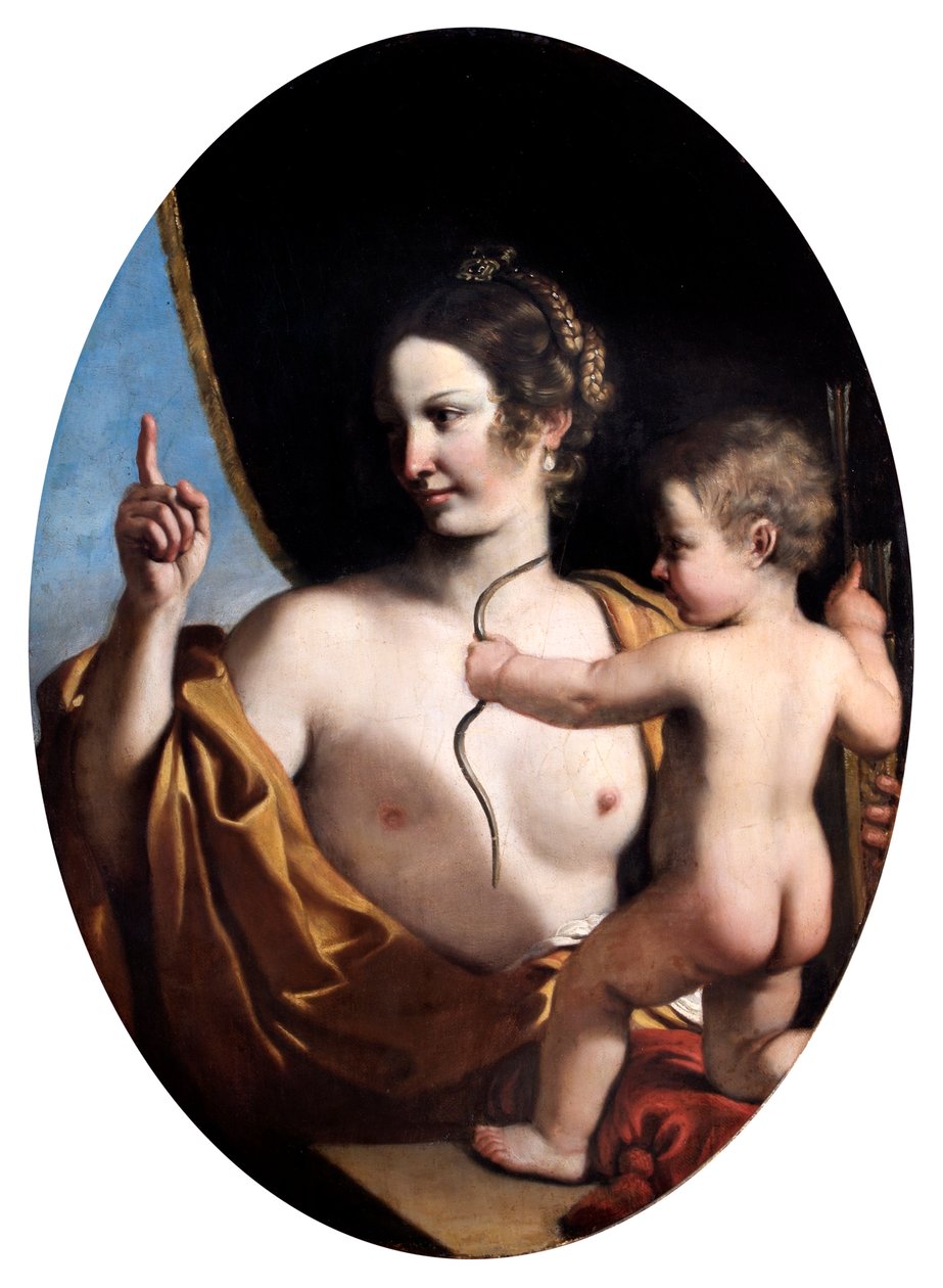 Venus en Cupido door Guercino (1591 1666)