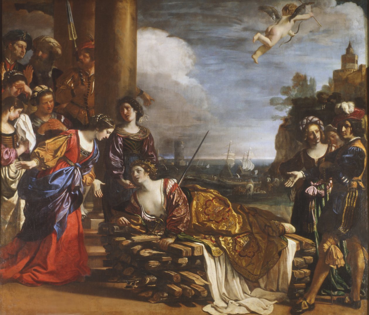De dood van Dido door Guercino