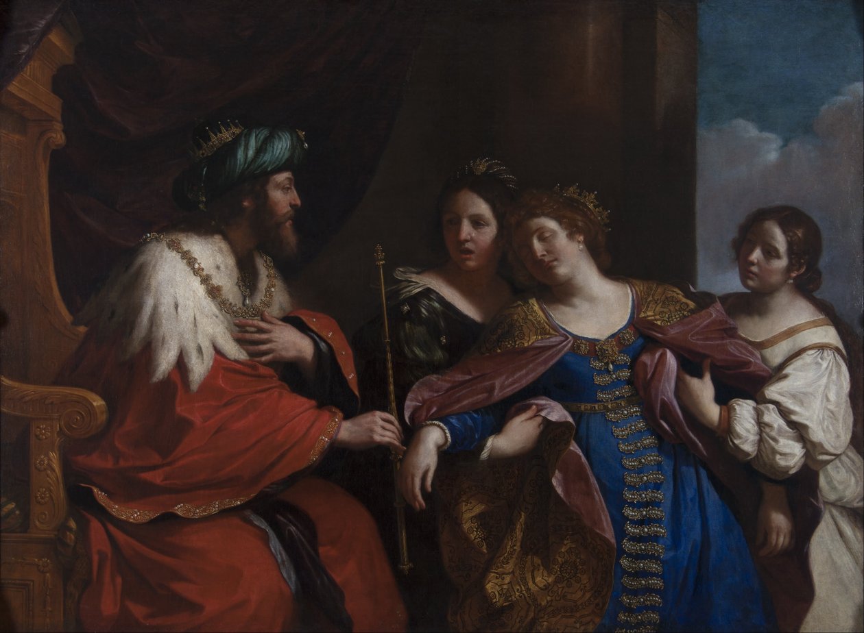 Esther voor Ahasveros door Guercino