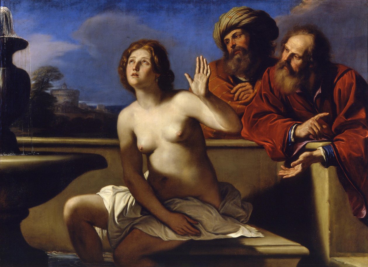 Susanna en de ouderlingen door Guercino