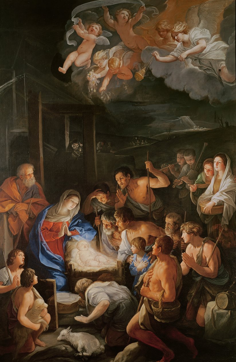 Aanbidding van de Herders, 1642 door Guido Reni