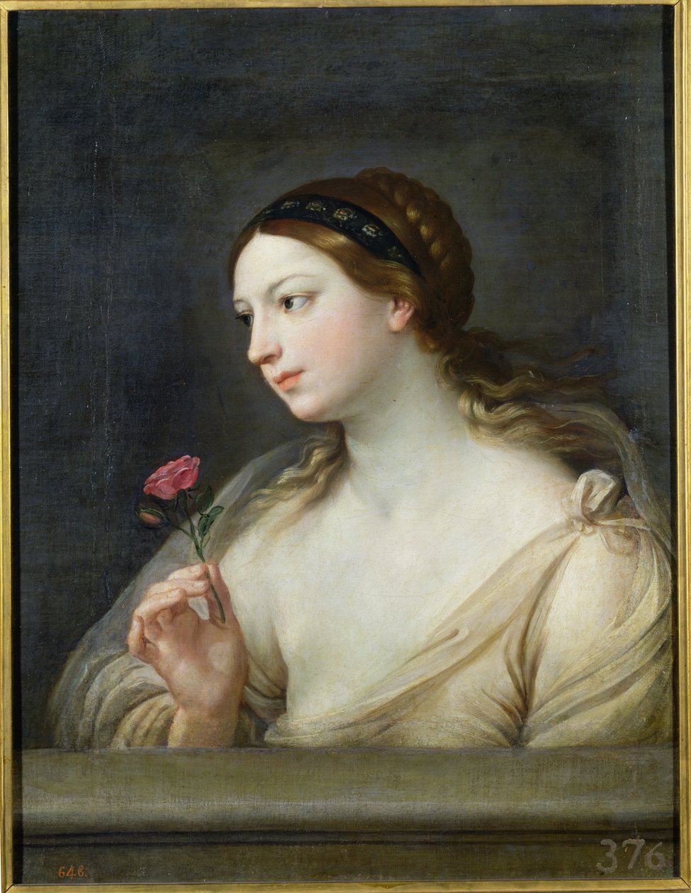 Meisje met een roos door Guido Reni